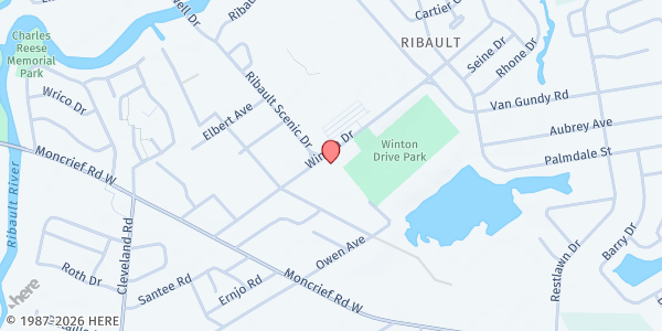 Map showing St. Paul Missionary Baptist Church at 3738 Winton Drive, Jacksonville, FL