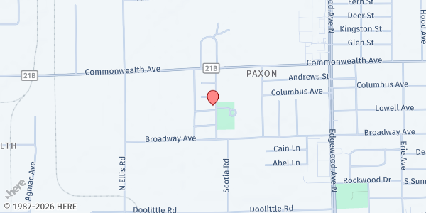 Map showing The Church of Christ at 852 Odessa Dr. E., Jacksonville, FL