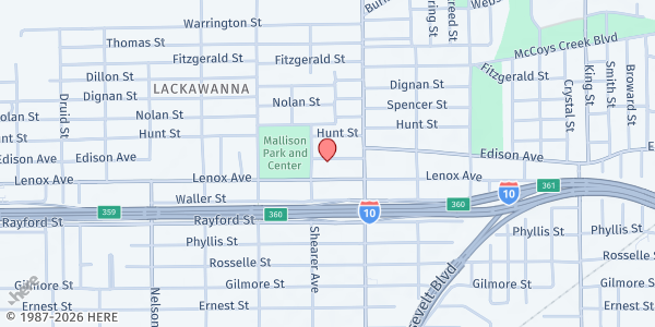 Map showing Three Grains of Rice Missions at 3040 Edison Ave., Jacksonville, FL