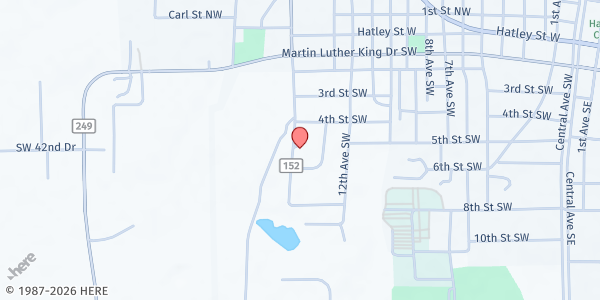 Map showing JRE Lee Community Complex at JRE Lee Community Complex, 4280 SW CR 152, Jasper, FL