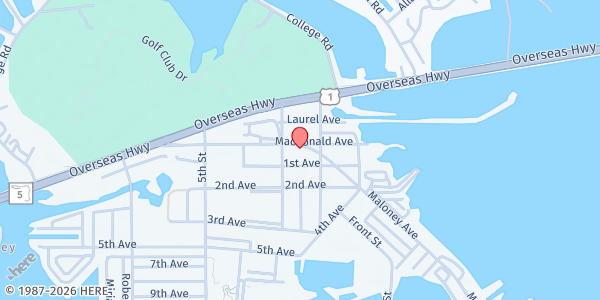 Map showing Star of the Sea Outreach Mission at 5640 Macdonald Ave, Key West, FL