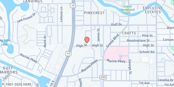 Map showing Our Lady Queen of Peace - St. Vincent de Paul Food Pantry at 5320 Shaw Street, Kirby Heights, FL
