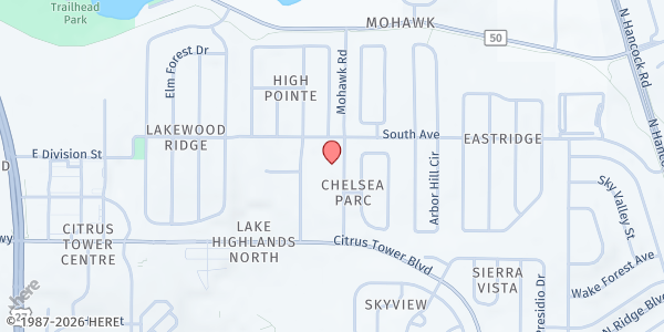 Map showing Better Life Worship Center at 332 Mohawk Road, Kissimmee, FL