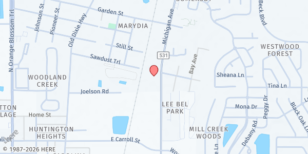 Map showing Casa Familiar De Restauracion at 2824 Michigan Ave., Kissimmee, FL