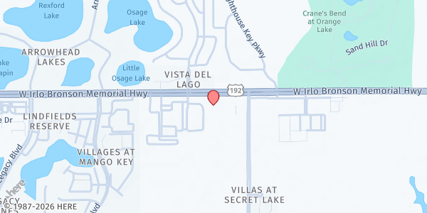 Map showing Embrace of Celebration at 8600 West Irlo Bronson Memorial Hwy, Kissimmee, FL