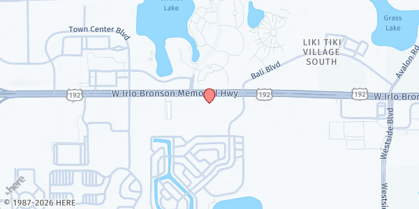 Map showing Hands of Hope America - Main Location at 9230 US Hwy 192 - Suite C, Kissimmee, FL