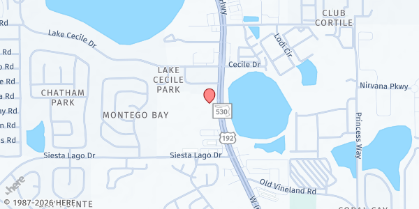 Map showing Iglesia Cristiana Renuevo (CCCM) at 4710 W. Irlo Bronson Memorial Hwy, Kissimmee, FL