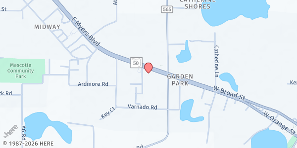 Map showing Iglesia Tercer Cielo at 1200 W. Broad St., Kissimmee, FL