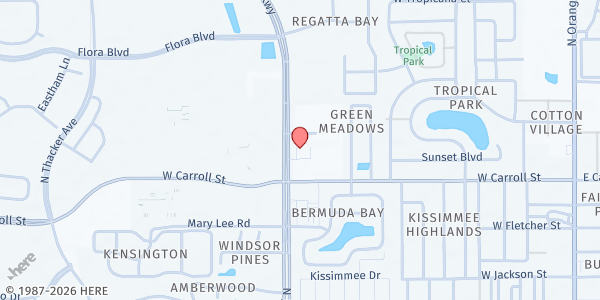 Map showing Life Changing Global Ministry at 2727 John Young Pkwy. B, Kissimmee, FL
