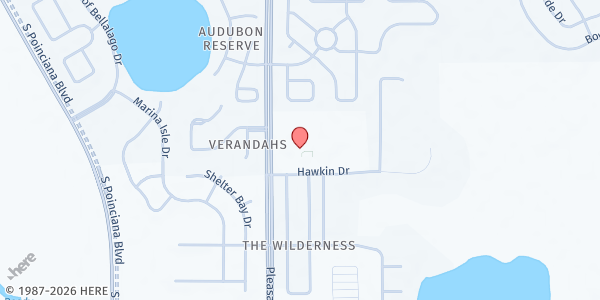 Map showing Living Water Fellowship - Kissimmee at 4101 Pleasant Hill Rd., Kissimmee, FL