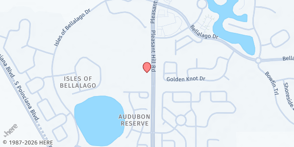 Map showing St. Rose of Lima Catholic Church at 3870 Pleasant Hill Road, Kissimmee, FL