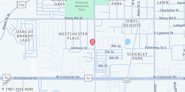 Map showing The Ark of Jesus Christ Ministries at 820 South Park Ave, Kissimmee, FL