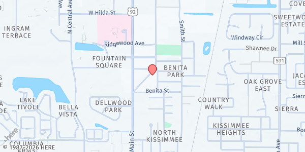 Map showing The Mercy Foundation - Kissimmee at 2331 Old Dixie Hwy., Kissimmee, FL