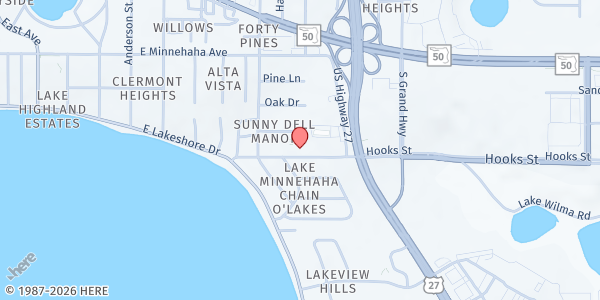 Map showing The River Corporation Distribution Site at 796 Hooks St., Kissimmee, FL
