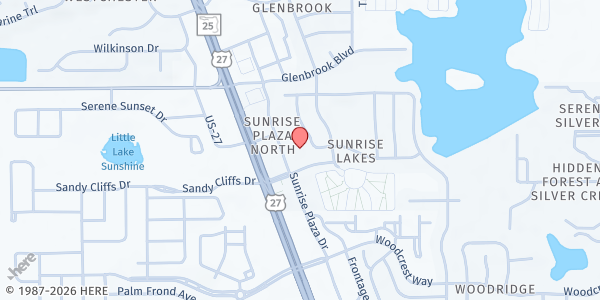 Map showing Well of Hope - Clermont at 16605 Sunrise Lakes Blvd, Kissimmee, FL