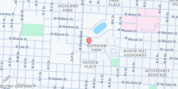 Map showing MANNA FOOD BANK, INC. - Kupfrian Park at 3030 North N Street, Kupfrian Park, FL