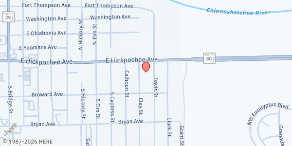 Map showing CHRIST CENTRAL LABELLE at 813 E. Hickpochee Ave., LaBelle, FL