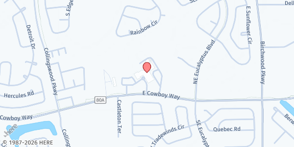 Map showing LaBelle High School at 4050 E. Cowboy Way, Labelle, FL