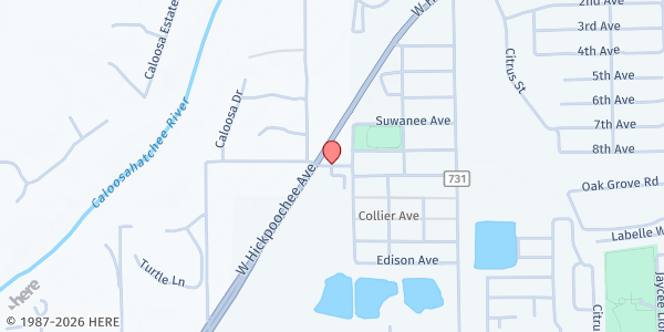 Map showing PALMETTO RANCH I AND II at , Labelle, FL