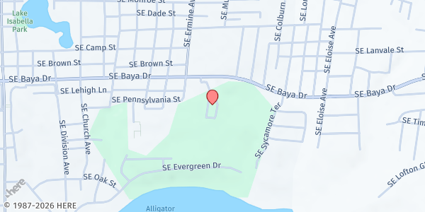 Map showing Columbia County Senior Services at 628 SE Allison Court, Lake City, FL