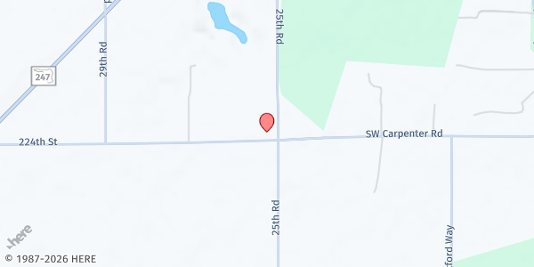 Map showing Evergreen Baptist Church at 2509 224th Street, Lake City, FL