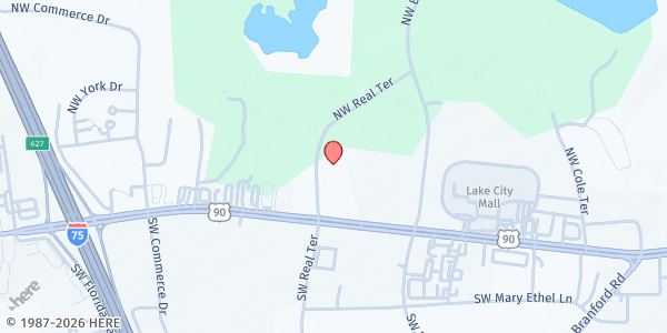 Map showing Partners of HOPE at 225 NW Real Terrace, Lake City, FL