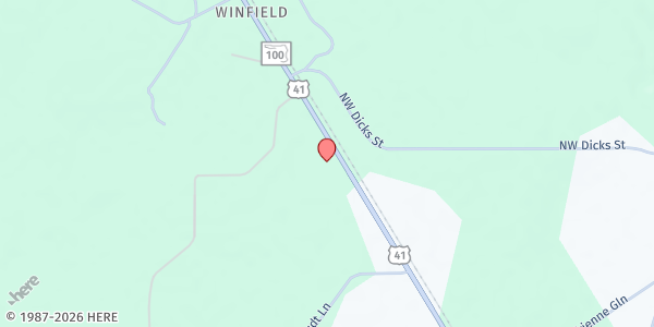 Map showing Word in Power at 5888 NW US Highway 41, Lake City, FL