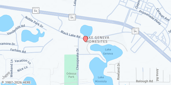 Map showing Messengers of Hope at 14426 Black Lake Road, Lake Geneva Homesites, FL