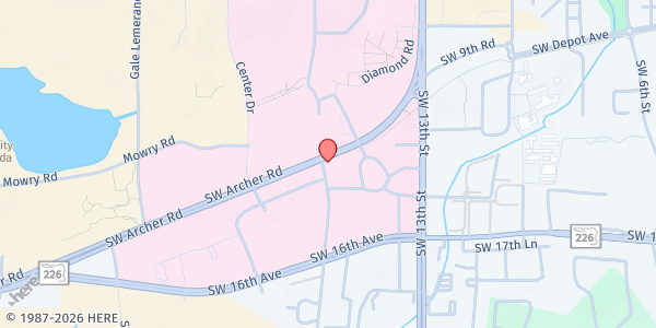 Map showing Praxeis Ministries inc at PO BOX 277, lake geneva, FL