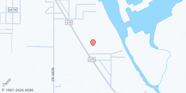 Map showing Lake Panasoffkee United Methodist Church at 589 County Rd. 470, Lake Panasoffkee, FL