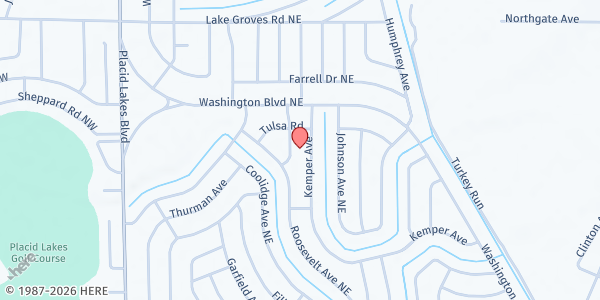 Map showing Placid Lakes Baptist at 116 Cleveland Ave. NE., Lake Placid, FL