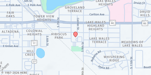 Map showing Holy Spirit Catholic at 644 S. 9th St., Lake Wales, FL