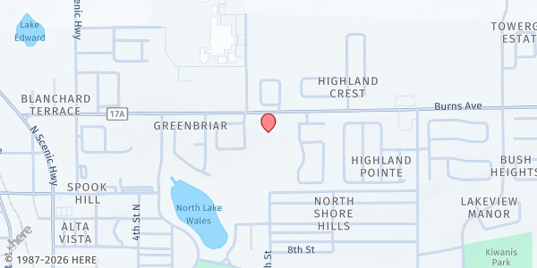 Map showing House of Refuge Church of God at 640 Burns Ave, Lake Wales, FL