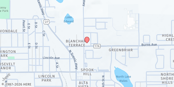 Map showing Lake Wales SDA Church at 233 Burns Avenue, Lake Wales, FL