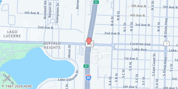 Map showing Little Free Lake Worth Pantry at 1025 N L St., Lake Worth Beach, FL