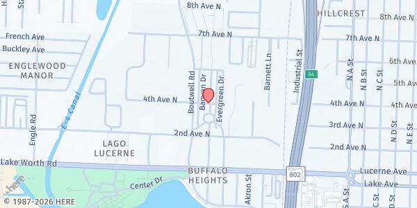 Map showing Feeding The Hungry - Cypress Drive at 300 Cypress Dr, Lake Worth, FL