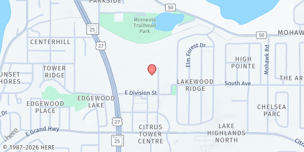 Map showing Faith Outreach Ministry COGOP (Lake) at 905 Jan-Mar Court Suite B., Lake, FL