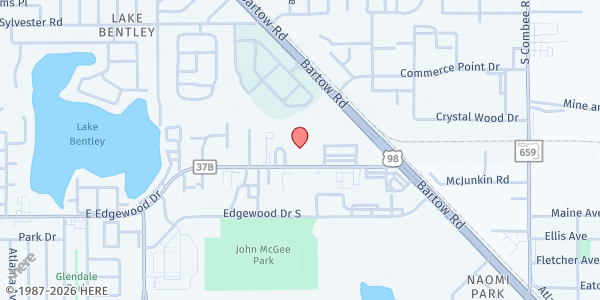 Map showing Blessing & Hope Food Pantry - Pickup Location at 2150 E Edgewood Dr., Lakeland, FL