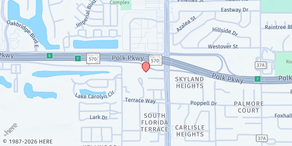 Map showing Church of the Resurrection at 3855 Florida Ave. S., Lakeland, FL