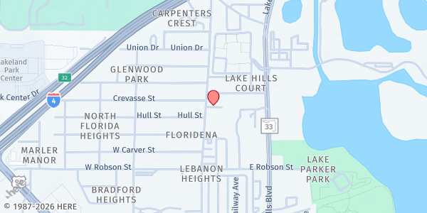 Map showing Faith Wesleyan Church at 3501 North Florida Avenue, Lakeland, FL