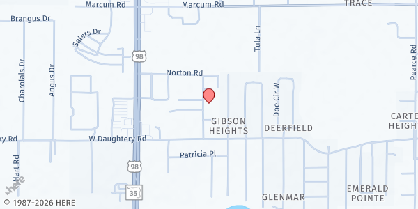 Map showing Full Gospel Church of God at 6015 Norton Rd, Lakeland, FL