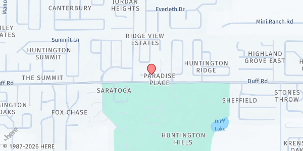 Map showing Harvest International Ministry at 2921 Duff Rd., Lakeland, FL