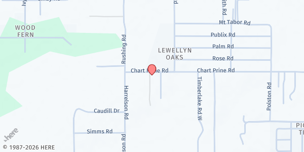 Map showing Harvest International - The Living Room at 3850 Chart Prine Road, Lakeland, FL