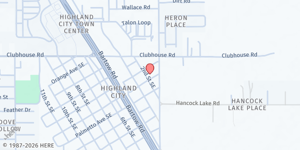Map showing Lakeland Church Of God at 5458 2nd Avenue Southeast, Lakeland, FL