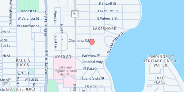 Map showing Lakeland SDA - Better Living Center at 1443 Gilmore Ave, Lakeland, FL
