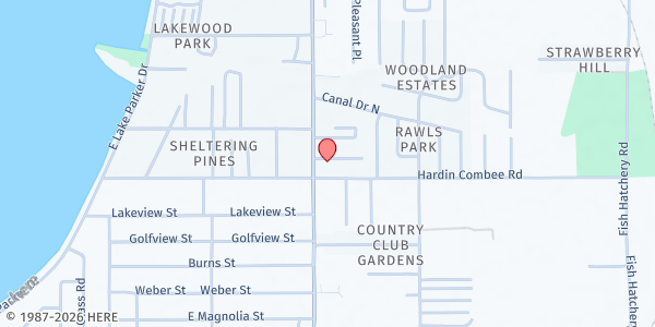 Map showing Mission of Mercy Outreach Inc - Lakeland Distribution Center at 1015 N. Combee Rd., Lakeland, FL