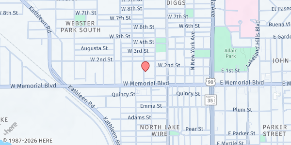 Map showing Pilgrim Rest at 1052 N Kettles Ave, Lakeland, FL