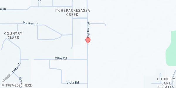 Map showing Polk County Outreach @ Walker Road Park at 1285 Walker Road, Lakeland, FL