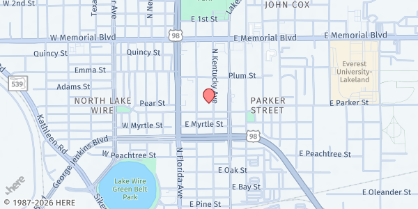 Map showing Talbot House Ministries at 814 N. Kentucky Ave., Lakeland, FL