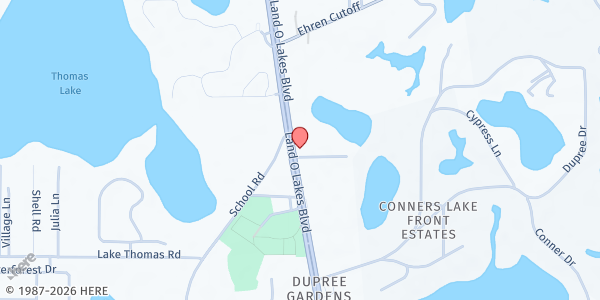 Map showing Christian Social Services - Land O' Lakes at 5514 Land O' Lakes Boulevard, Land O' Lakes, FL